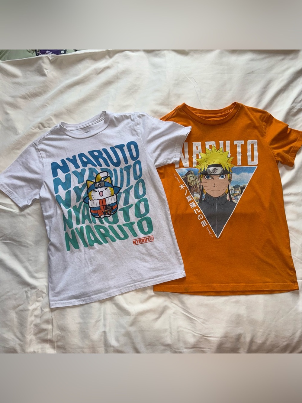 Lot of 2 | Kids’ Naruto White & Orange Graphic Tees | Size 10/12